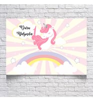 Unicorn Temalı Doğum Günü Afişi