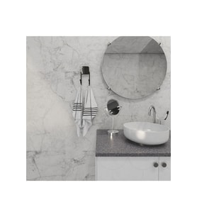 Decorev DC-5053 Dekoratif Yapıştırmalı Banyo Mutfak İkili Kancalı Askı Siyah 