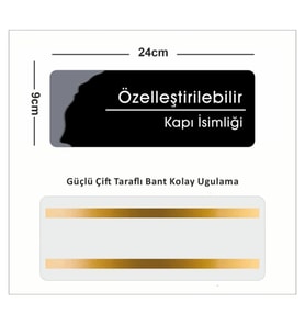 Metal Kapı isimliği, Kişiye Özel Baskı, kapı isimlik ofis isimlik