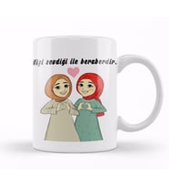 Kız Kardeş Kupa Bardak Porselen