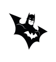 Batman Tasarımlı Oto Sticker Siyah 20*14 Cm