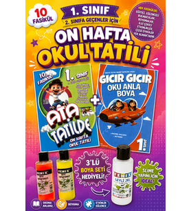 1. Sınıftan 2.Sınıflara Geçenler İçin Ata Tatilde + Oku Anla Boya ( Slime Set Hediyeli)