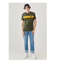 Lee Bisiklet Yaka Erkek T-shirt (Haki)