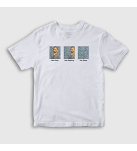 Presmono Unisex Çocuk Beyaz Van Gone Art Painter Vincent Van Gogh T-Shirt 303447tt (Beyaz)