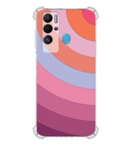 PrintiFy Tecno Pova Neo Uyumlu Köşe Korumalı Renk Cümbüşü F Tasarımlı Şeffaf Silikon Kılıf