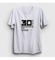 Presmono Unisex Beyaz Cover 30 Seconds To Mars T-Shirt 377470tt (Beyaz)