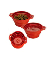 Ferplast Pa 1087 Katlanılır Köpek Mama ve Su Kabı Kırmızı