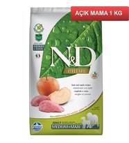 ND Tahılsız Yaban Domuzlu Elmalı Medium Maxi Yetişkin Köpek Maması 1 Kg AÇIK
