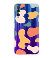 Huawei Honor 20 Lite Uyumlu Kamera korumalı Kapak Grunge Tasarımlı Şeffaf Kılıf
