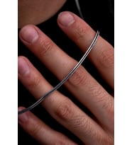 Erkek Gümüş Kolye - 2 mm Kare Singapur Zincir Gümüş Kolye