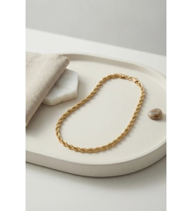 CM Burgu Model Gold Renk 10 mm Kalınlık 50 cm Kadın Kolye