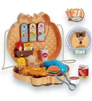 2in1hamburger, Şık Çantalı 21 Parça Oyuncak Fast Food SETİ
