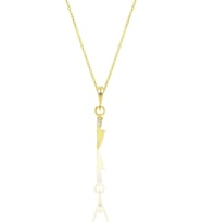 Gümüş altın yaldızlı zirkon taşlı bıçak modeli kolye SGTL11872GOLD