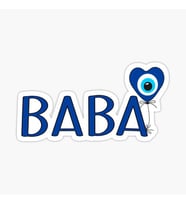 Baba Nazar Sticker Yapıştırması Etiket 20 cm