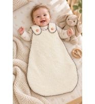 Harika Peluş Bebek Uyku Tulumu (Krem)