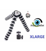 5kg Taşıma Kapasiteli 37cm uzunluğunda kalın bacaklı Ahtapot Tripod hareketli kafa Hediyeli