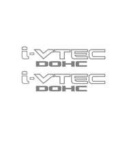 26 X 7 Cm I-Vtec Dohc Araba Sticker Gri Renk