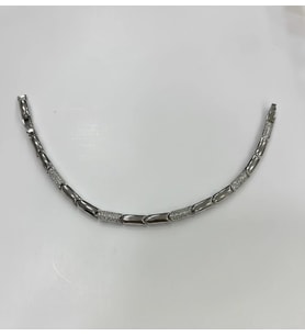 Rodyum Zirkon Taşlı Pirinç Cm Bileklik 17+2 Cm - Kbl0438