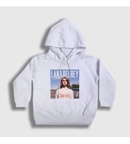 Presmono Unisex Çocuk Beyaz Born To Die Lana Del Rey Kapüşonlu Sweatshirt 395578tt