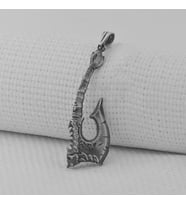 Viking İskandinav Savaşcı Baltası Üç Boyutlu 925 Ayar Gümüş Kolye Ucu