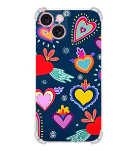 PrintiFy Apple iPhone 15 Plus Retro Color 3 Şeffaf Köşe ve Kamera Korumalı Korumalı Antişok Kılıf