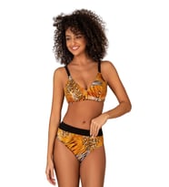 Endeep Kadın Kaplan Desen Toparlayıcı Bikini Takımı