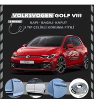 Volksvogen Golf 8 Oto Araç Kapı Koruma Fitili 5metre Parlak Gri Renk