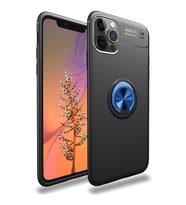 Apple iPhone 12 Pro Yüzüklü Power Silikon Kılıf (Mavi)