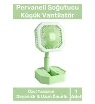 Deluxe Katlanabilir 2 Modlu Usb Şarjlı Sessiz Mini Fan Yelpazeli Pervaneli Soğutucu Vantilatör