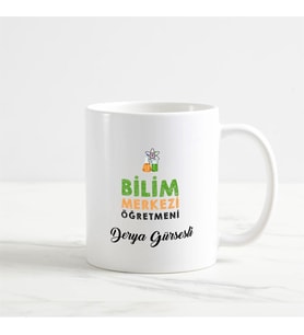 Bilim Merkezi Öğretmeni Kupa Bardak (1. Tasarım) (Beyaz)