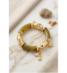 AKRİLİK TASARIM CHARM LASTİK BİLEKLİK
