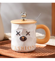 Livava Fashion Seramik Kupa, Kahverengi, 9,5x8 (Turuncu)
