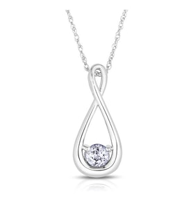 Swarovski Zirconia Sonsuzluk Kadın Kolye  925K Gerçek Gümüş