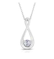 Swarovski Zirconia Sonsuzluk Kadın Kolye  925K Gerçek Gümüş