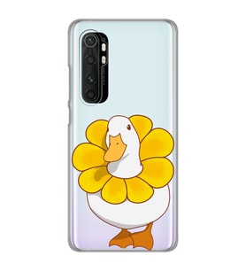 Xiaomi Mi Note 10 Lite Uyumlu Tatlı Ördek Desenli Şeffaf Telefon Kılıfı