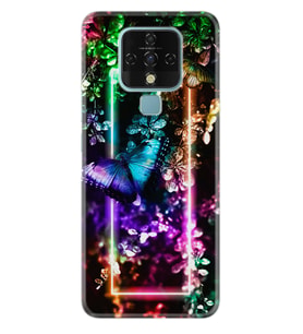 Tecno Camon 16 18P Pova Pova 3 Pova Neo Kılıf Desemli Silikon Butterfly Neon 1684