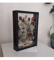 İsimli SİYAH 30x40 cm Çift Yönlü Anı Çerçevesi! Gül Kutusu Şeffaf Gül Kutusu