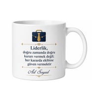 Patron İçin Özel Tasarım Seramik Baskılı Kupa Bardak Ofis Hediyesi