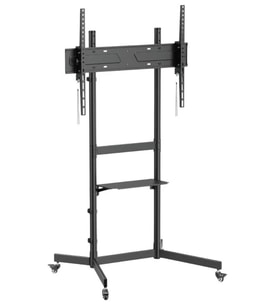 Tayfun 50'' Uyumlu Yürüyen Tekerlekli Ayaklı Led Tv Monitör Standı