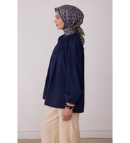 Geometrik Desen %100 Twill İpek Eşarp BE03