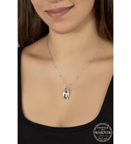 Union Swarovski Crystal Kadın Baget Gümüş Kolye