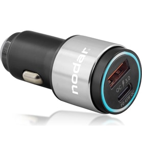 Nodar Araç Şarj Adaptörü USB + Type-C Pd Qc 3.0 45W Metal - Siyah ND1076