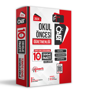 2024 ÖABT OKUL ÖNCESİ Öğretmenliği 10lu D.Çözümlü Paket Deneme TG Anamorfik Yayınları