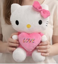 Love Hello Kitty Peluş 30 cm (Pembe-Beyaz)