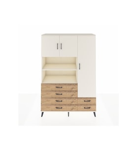 Hyperion Dolap 9 Raflı 6 Çekmeceli 3 Kapaklı 132x44x195 Aytaşı-Aytaşı/Çam