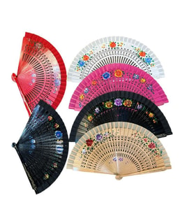 Bambu Yelpaze Karışık Renk 12 Adet