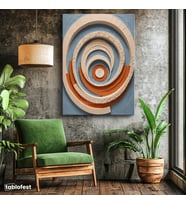 Dikey Kanvas Tablo Geometrik Spiral Halka Soyut Tablo Ev Ofis Duvar Dekoru