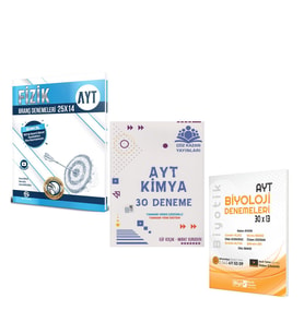 Bilgi Sarmal AYT Fizik Çöz Kazan Kimya ve Biyotik Biyoloji Deneme Seti 3 Kitap
