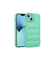 Apple iPhone 14 Uyumlu Kılıf Kamera Korumalı Parlak Airbag'li Zore Galya Kapak (Su Yeşili)