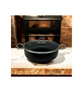 Tuna House Granit  Basık Tencere  26 Cm  Siyah